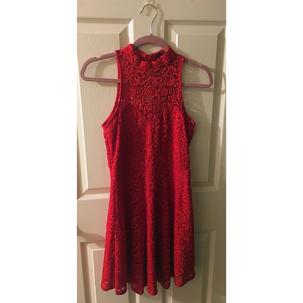 NWOT Red Lace Sleeveless Dress